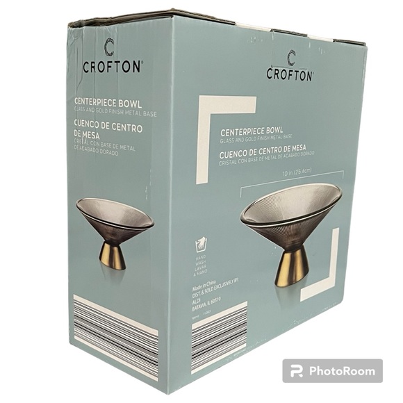 Crofton Centerpiece Bowl Smoked Glass - Picture 3 of 9